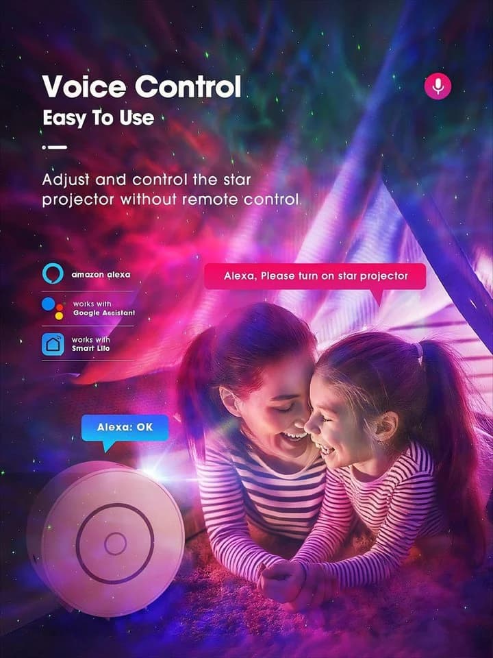 Ophy WiFi LED Sternenhimmel Projektor mit App-Steuerung & RGB-Dimming