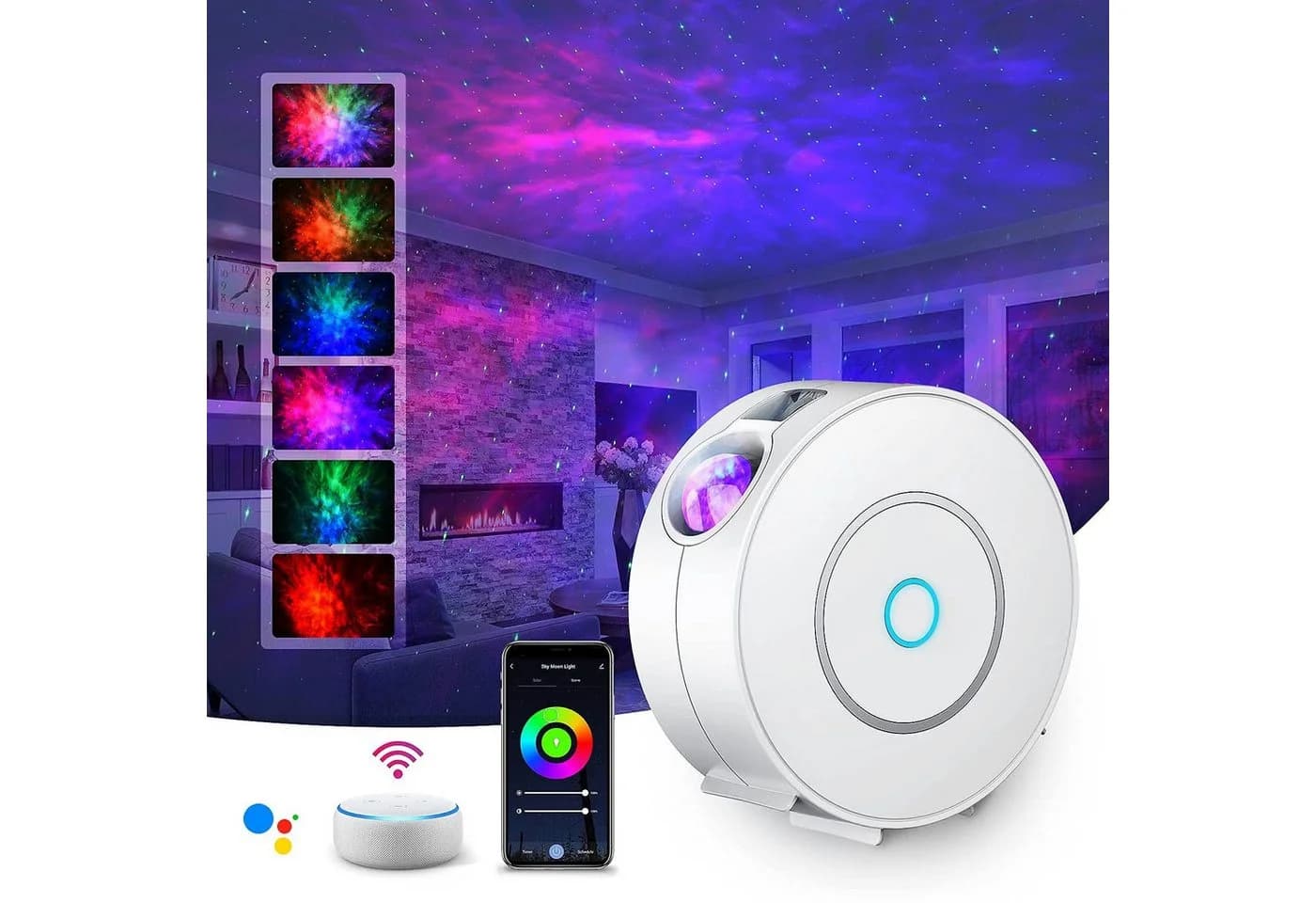 Ophy WiFi LED Sternenhimmel Projektor mit App-Steuerung & RGB-Dimming - Bild 2