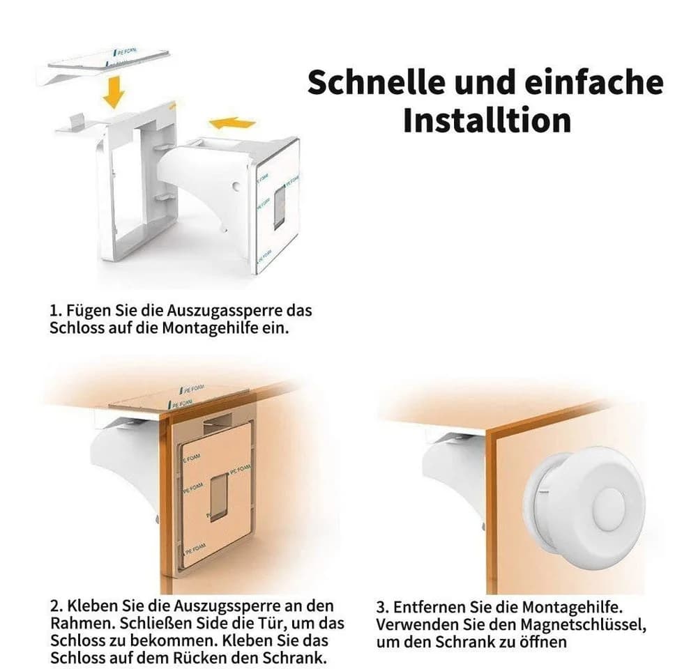 Ophy Magnetische Kindersicherung Unsichtbar 10 Stück
