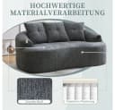 BBWL Zweisitzer Sofa Chenille Grau mit Kissen Bild 1