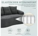 BBWL Zweisitzer Sofa Chenille Grau mit Kissen Bild 3