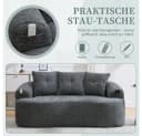 BBWL Zweisitzer Sofa Chenille Grau mit Kissen Bild 5