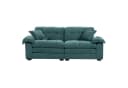 BBG Zweisitzer Sofa Chenille Grün mit tiefem Sitz und Memory-Schaum Bild 1
