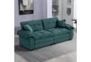 BBG Zweisitzer Sofa Chenille Grün mit tiefem Sitz und Memory-Schaum Bild 2
