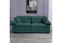 BBG Zweisitzer Sofa Chenille Grün mit tiefem Sitz und Memory-Schaum Bild 3