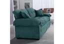 BBG Zweisitzer Sofa Chenille Grün mit tiefem Sitz und Memory-Schaum Bild 4