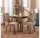 BBG Esszimmerstuhl 2er Set Samt Chesterfield Khaki Bild 2