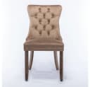 BBG Esszimmerstuhl 2er Set Samt Chesterfield Khaki Bild 5