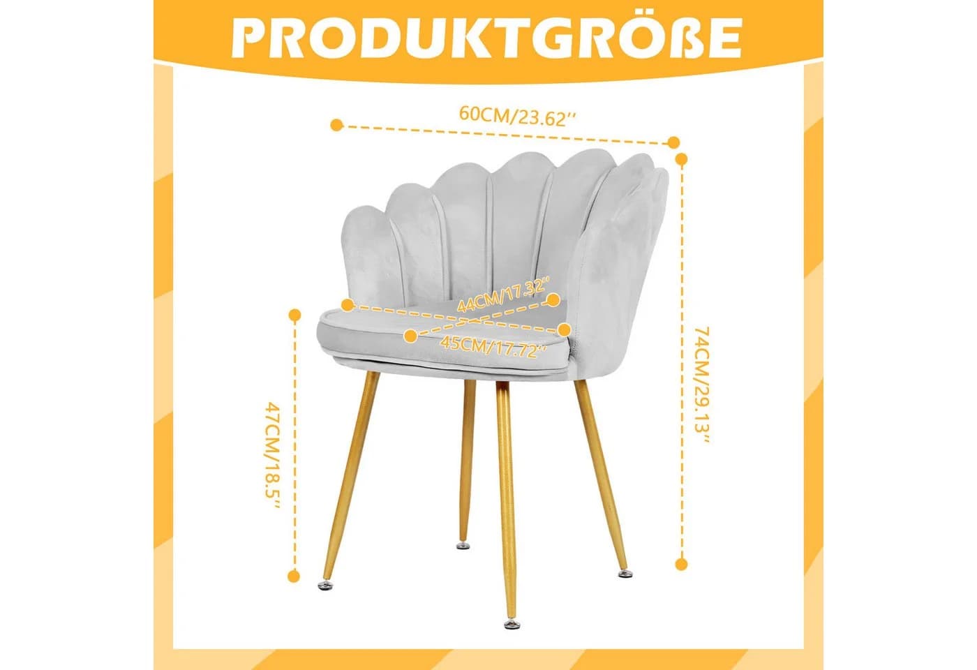 TWSOUL Loungesessel Samt Armlehnstuhl Relaxsessel Polsterstuhl Metallbeine - Bild 1
