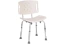 BBG Duschstuhl mit Rückenlehne Beige höhenverstellbar Bild 2