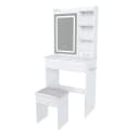 BBWL Schminktisch Weiß mit LED-Beleuchtung und Hocker Bild 5