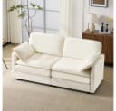 BBWL 2-Sitzer Sofa Modernes Wohnzimmer Sofa Holz Stoff Bild 2