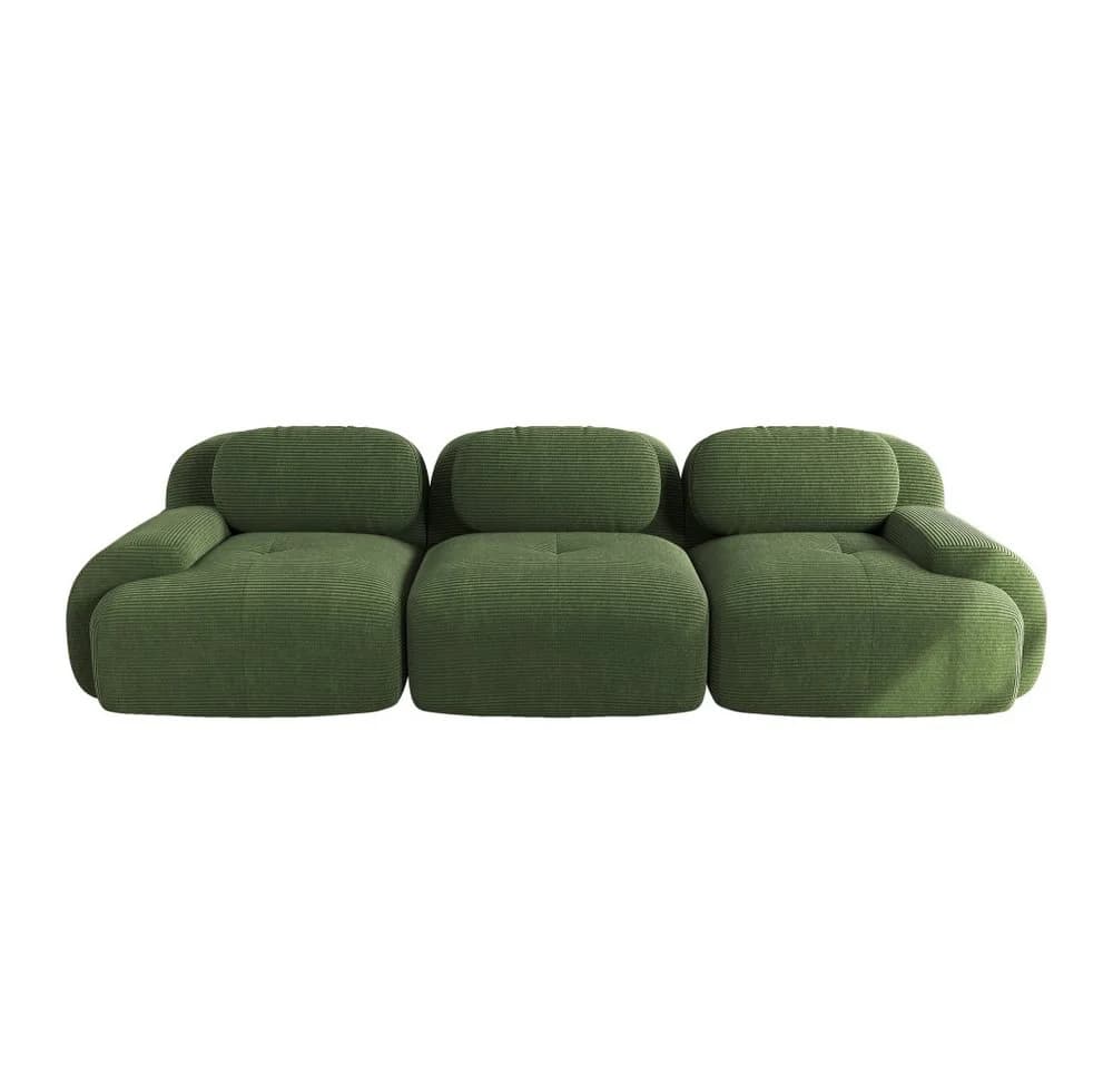 BBWL 3-Sitzer Sofa Grün Premium Cordstoff Modular - Bild 4