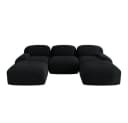 BBWL 3-Sitzer Modulares U-Sofa Schwarz Cord Bild 4