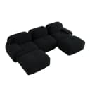 BBWL 3-Sitzer Modulares U-Sofa Schwarz Cord Bild 5