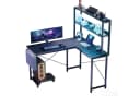 Aiorber Computertisch Eckschreibtisch L-Form Schwarz mit LED Ablage Bild 2