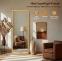 Aiorber Standspiegel Braun Holzrahmen Ganzkörperspiegel mit Ständer Bild 1
