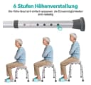 Aiorber Höhenverstellbarer Duschhocker Weiß Aluminium Badhocker Bild 3