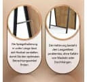 Aiorber Bogen-Ganzkörperspiegel mit Holzrahmen Bild 1