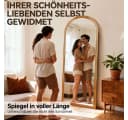 Aiorber Bogen-Ganzkörperspiegel mit Holzrahmen Bild 4