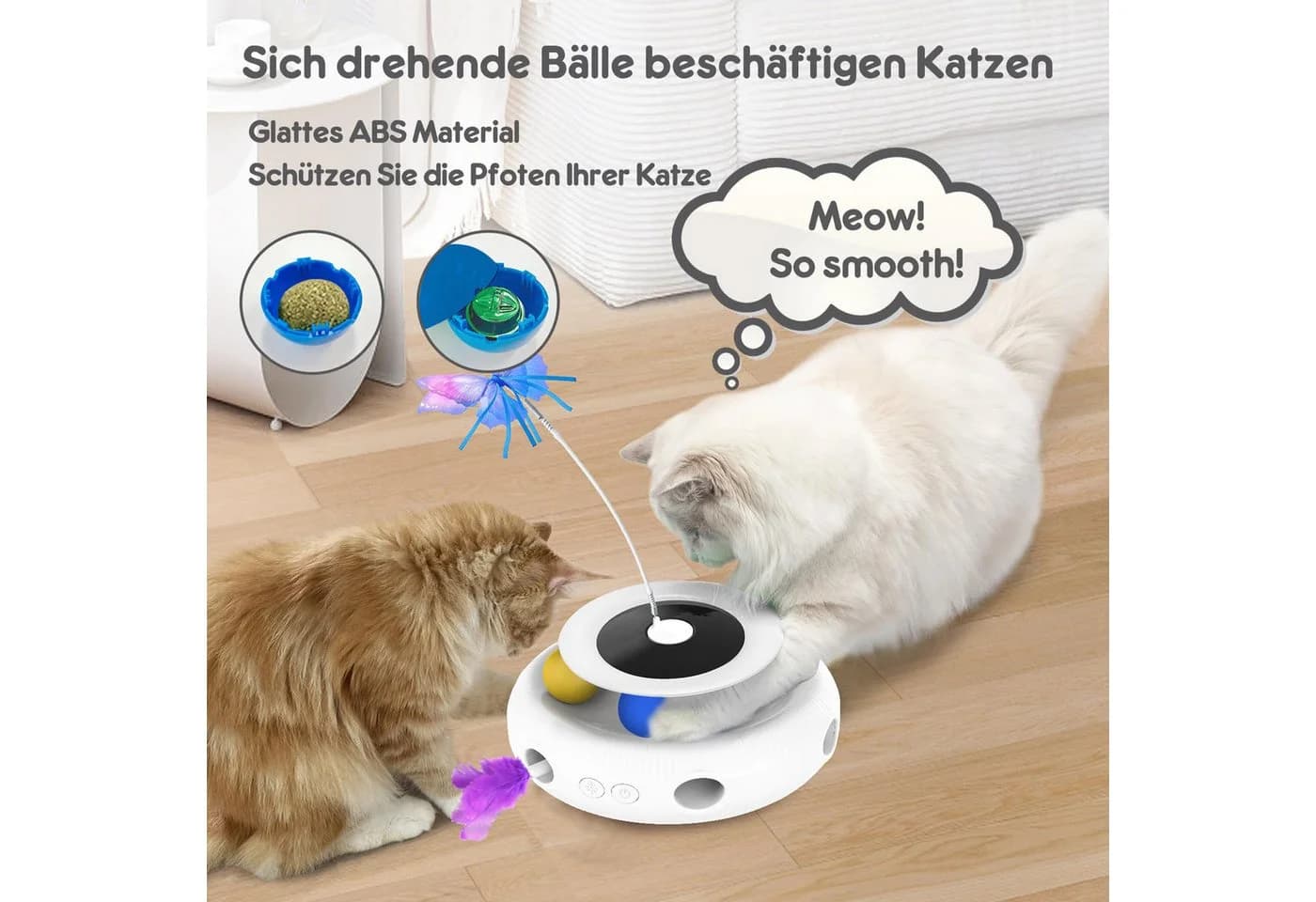 FOSMET 3-in-1 Elektrisches Katzenspielzeug Set 7-tlg. - Bild 4