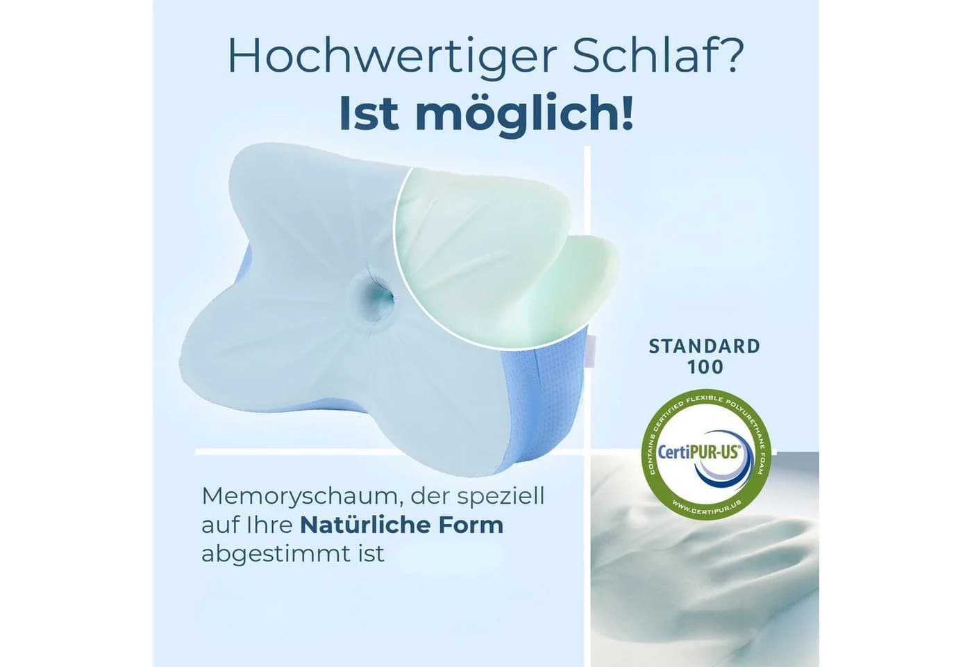 Kityhome Nackenstützkissen Memory Foam Ergonomisch Kühlend - Bild 4