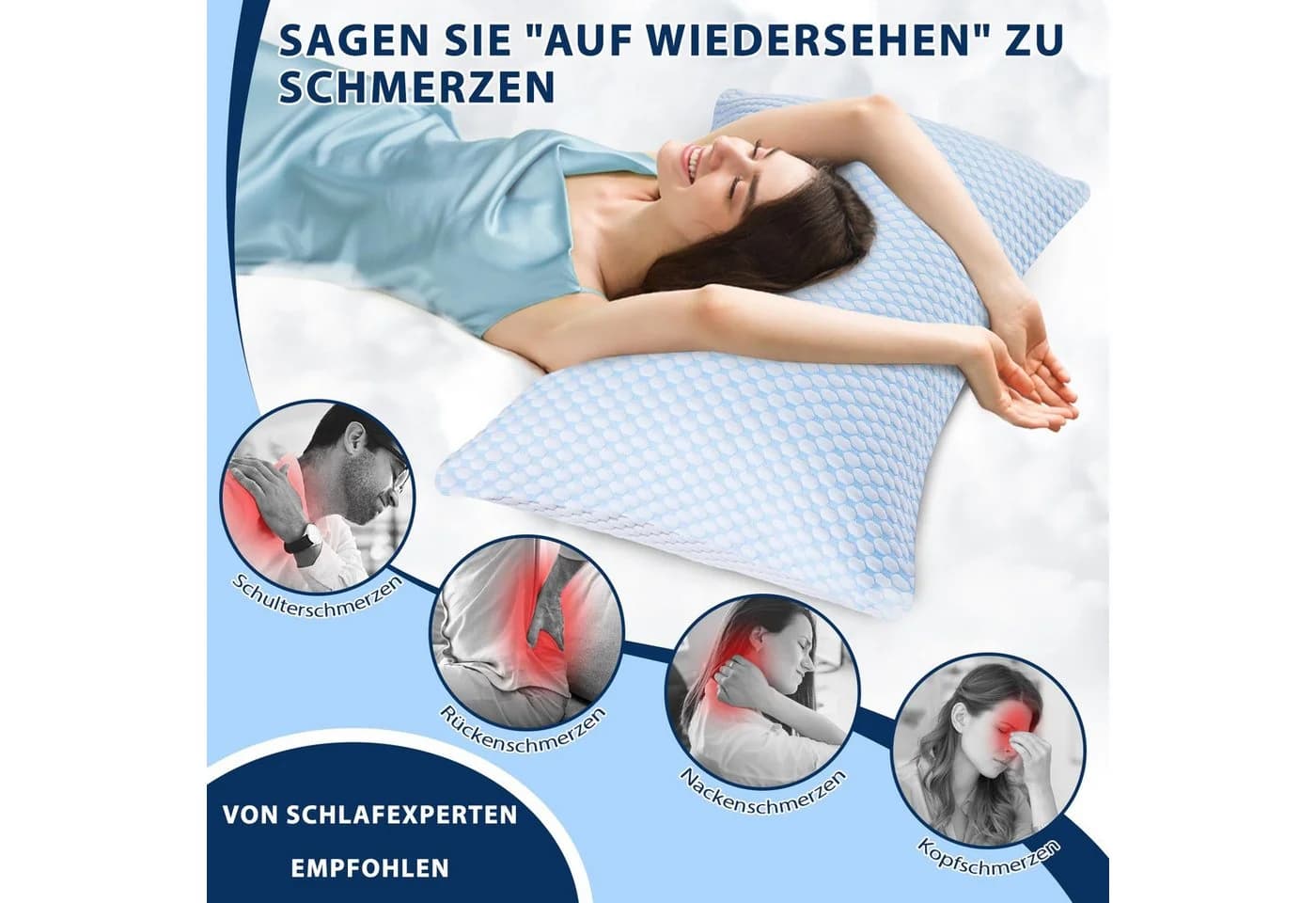 Kityhome Nackenstützkissen Memory Foam Kühlend Ergonomisch - Bild 5