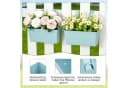 Kityhome Blumenkasten 4er Set Hellblau mit Haken Bild 1