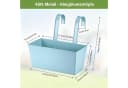 Kityhome Blumenkasten 4er Set Hellblau mit Haken Bild 4