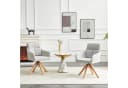 gopop Drehstuhl 2er-Set Hellgrau/Beige Massivholz Bild 5