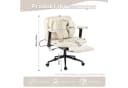 Nuchairsey Bürostuhl Beige mit Airbag-Unterstützung und Höhenverstellung Bild 1