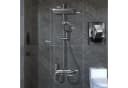 Kityhome LED-Duschsystem mit Temperaturanzeige und Regenbrause Grau Bild 1