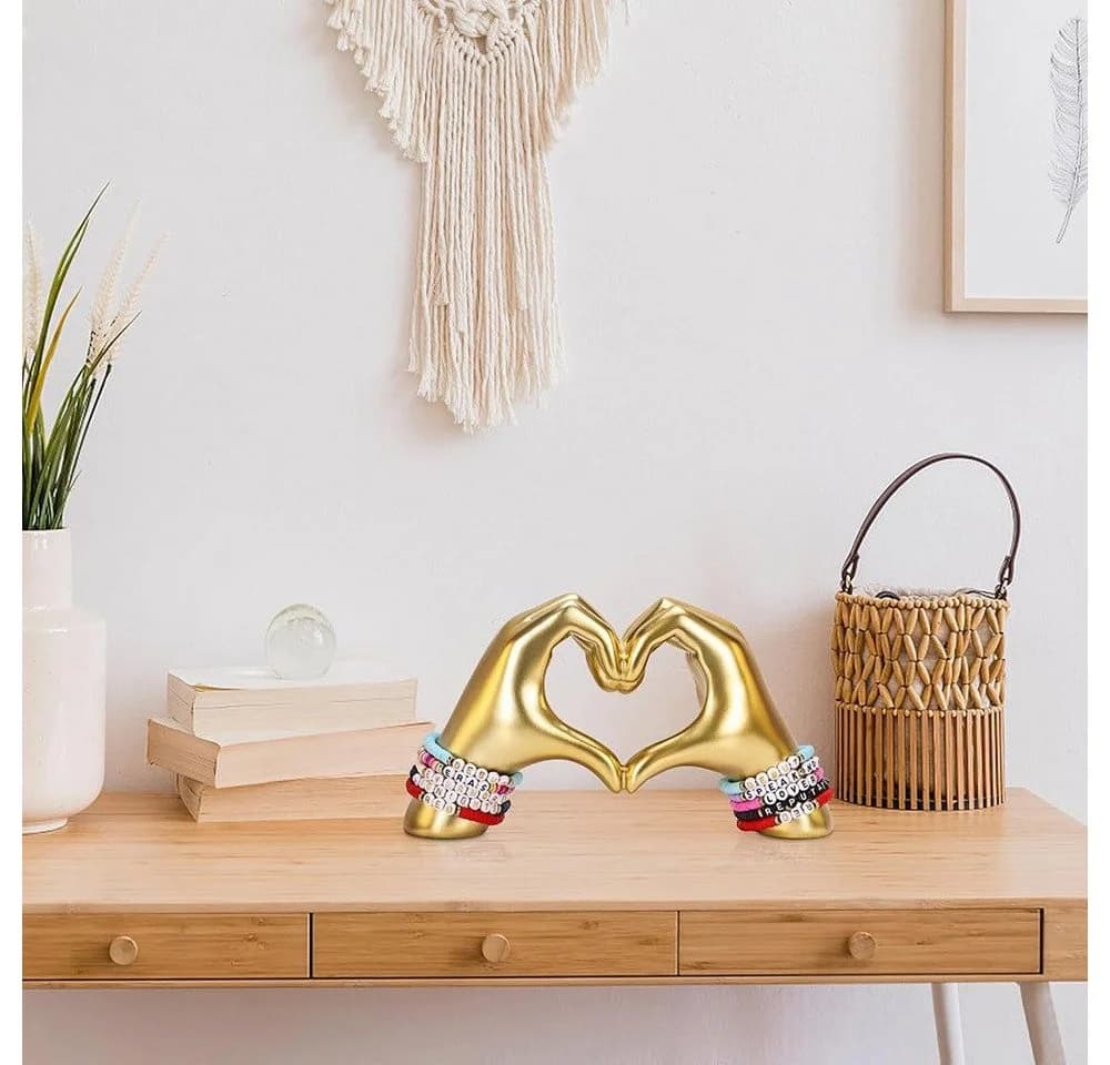 AURIVION Dekofigur Gold Moderne Liebesstatue Handgeste