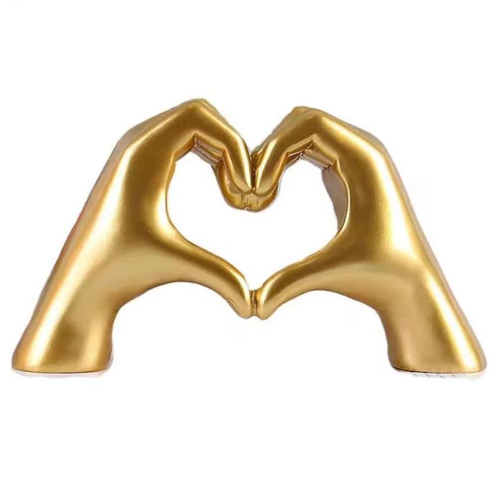 AURIVION Dekofigur Gold Moderne Liebesstatue Handgeste - Bild 2