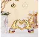 AURIVION Dekofigur Gold Moderne Liebesstatue Handgeste Bild 5