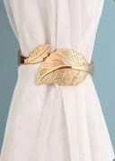 AURIVION Raffhalter 6er Set Gold Blatt-Design Gardinenhalter Bild 4