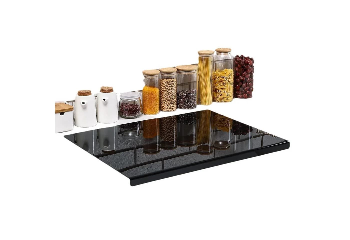 LIANNA Acryl-Schneidebrett mit Thekenrand BPA-frei Transparent - Bild 2