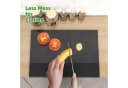 LIANNA Acryl-Schneidebrett mit Thekenrand BPA-frei Transparent Bild 3