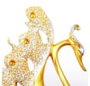 LIANNA Schwan Deko Statue Set 2 Stück Gelb/Gold Harz Bild 5