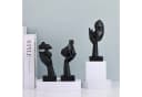 LIANNA Dekofigur Denker Set 3 St. Schwarz-Gold Abstrakt Bild 1