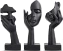 LIANNA Dekofigur Denker Set 3 St. Schwarz-Gold Abstrakt Bild 2