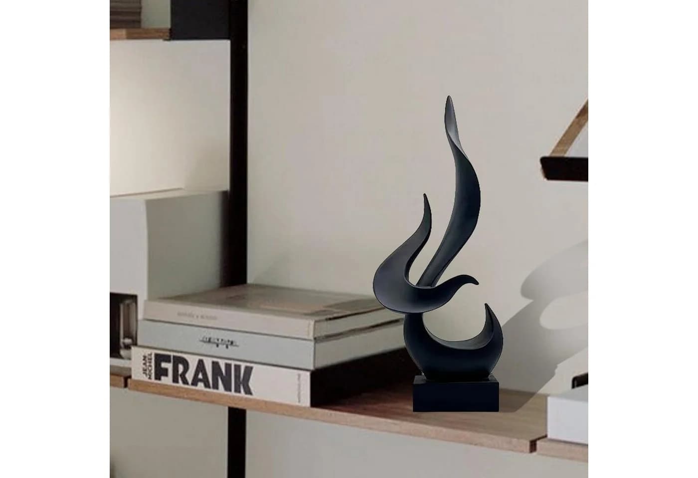 LIANNA Dekofigur Schwarze Flamme Skulptur Modern