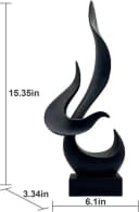 LIANNA Dekofigur Schwarze Flamme Skulptur Modern Bild 3