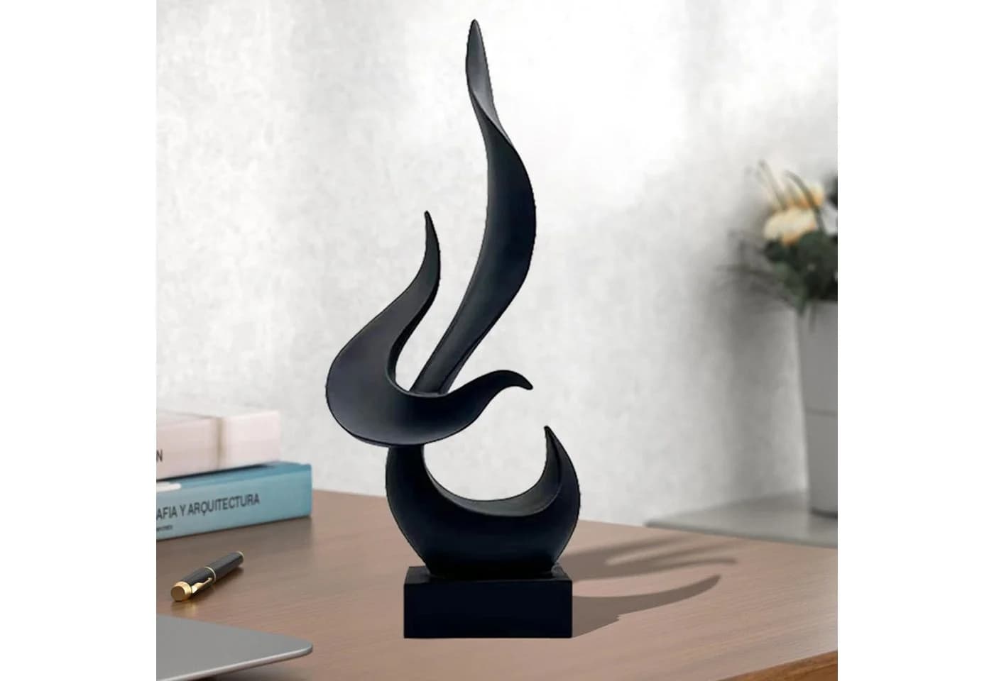 LIANNA Dekofigur Schwarze Flamme Skulptur Modern - Bild 4