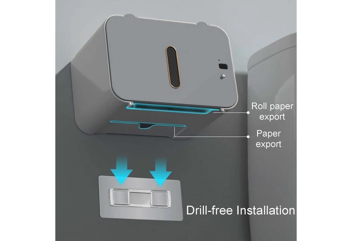 Lianna Berührungsloser Toilettenpapierhalter mit Sensor, USB-Akku - Bild 5
