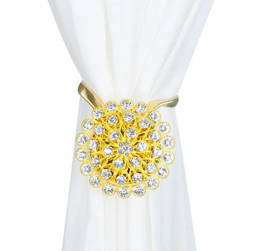 LIANNA Magnetische Raffhalter 2-tlg. Gold Boho Vorhang - Bild 3