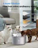 LIANNA Edelstahl Trinkbrunnen Katze Hund Kabellos Sensor 3,2L Bild 3
