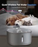 LIANNA Edelstahl Trinkbrunnen Katze Hund Kabellos Sensor 3,2L Bild 4