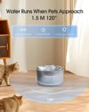 LIANNA Edelstahl Trinkbrunnen Katze Hund Kabellos Sensor 3,2L Bild 5