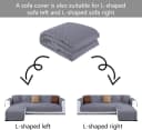 LIANNA Gesteppter Sofahusse wasserabweisend für L-Sofa Grau Bild 4